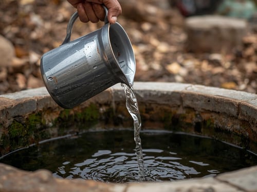 water pitcher from a well